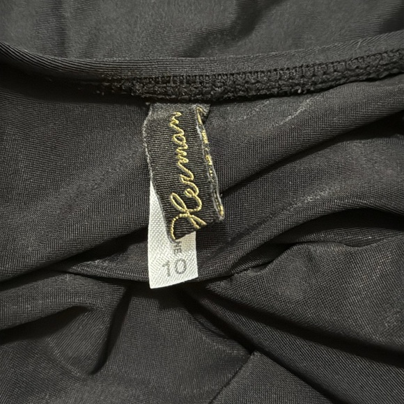 Vix Paula Hermanny Beaded Halter Tie Black White One Piece Swimsuit Size 10 - Picture 5 of 7